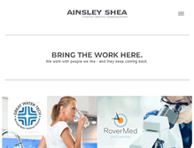 Tablet Screenshot of ainsleyshea.com